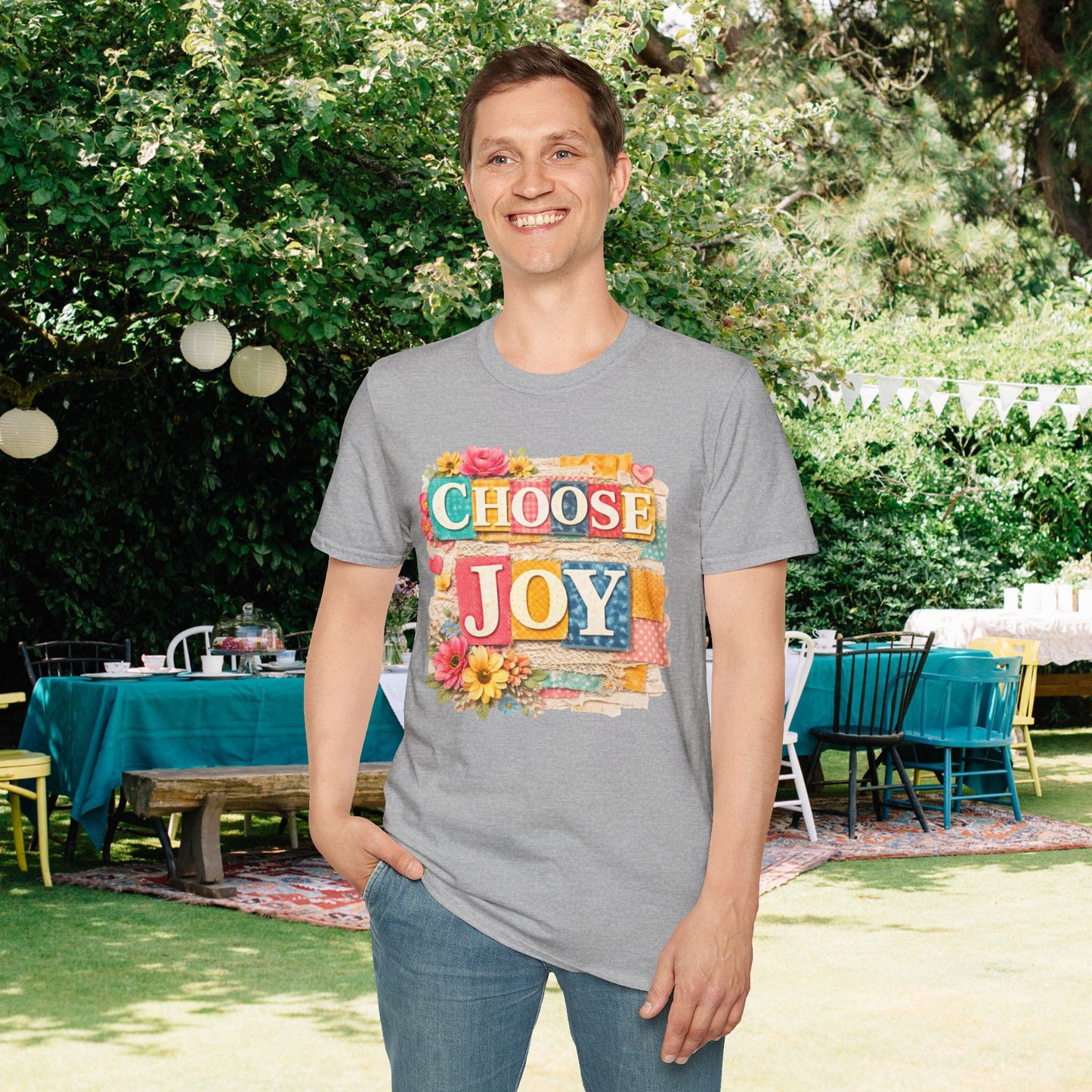 Choose Joy (Lace Collage) Adult T-shirt