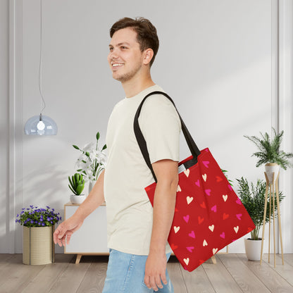 Cupid's Confetti Canvas Tote Bag