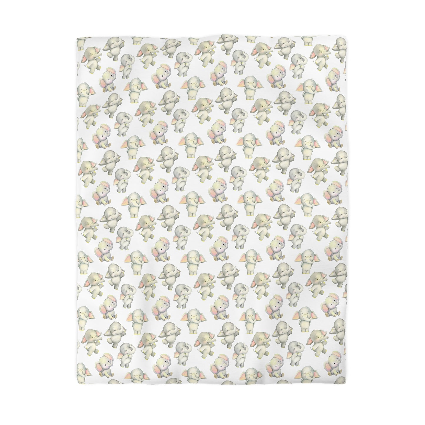 Dancing Elephants Microfiber Duvet Cover