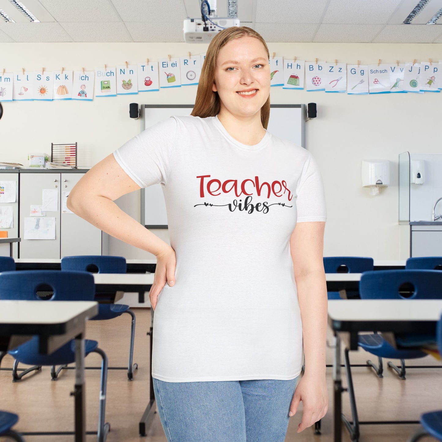 Teacher Vibes Adult T-shirt