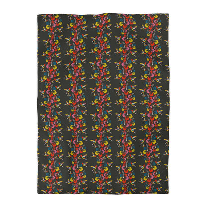 Hummingbirds & Hibiscus Flowers Microfiber Duvet Cover