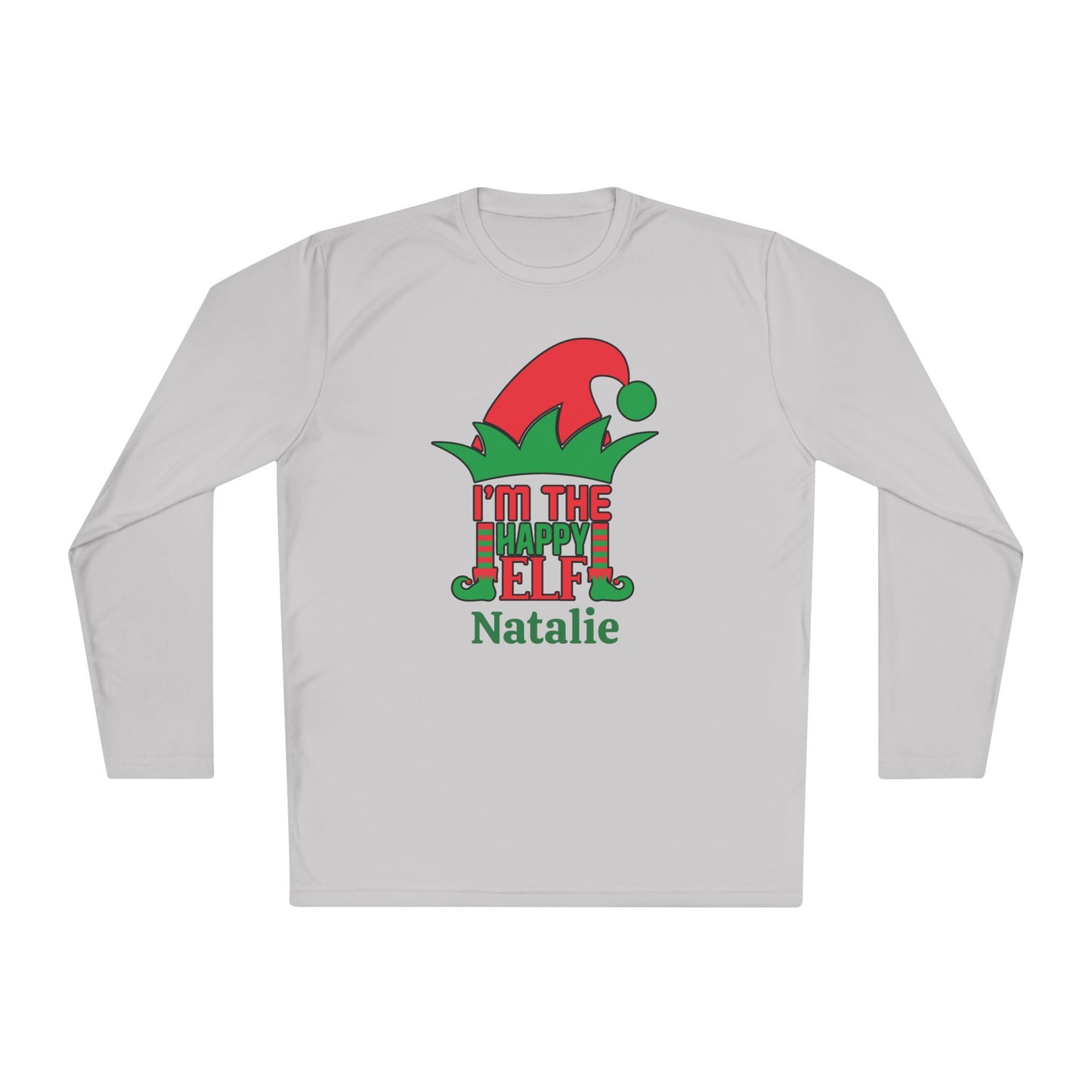 Personalized "I'm the Happy Elf" Adult Long Sleeve Tee