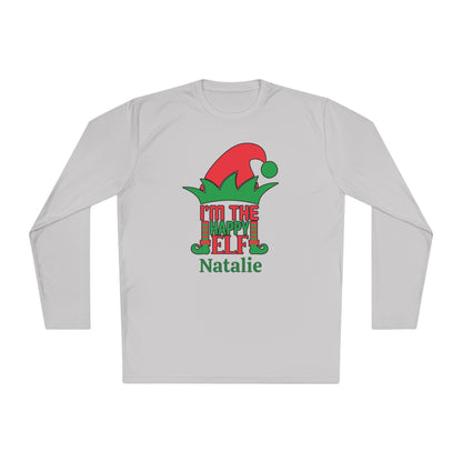Personalized "I'm the Happy Elf" Adult Long Sleeve Tee