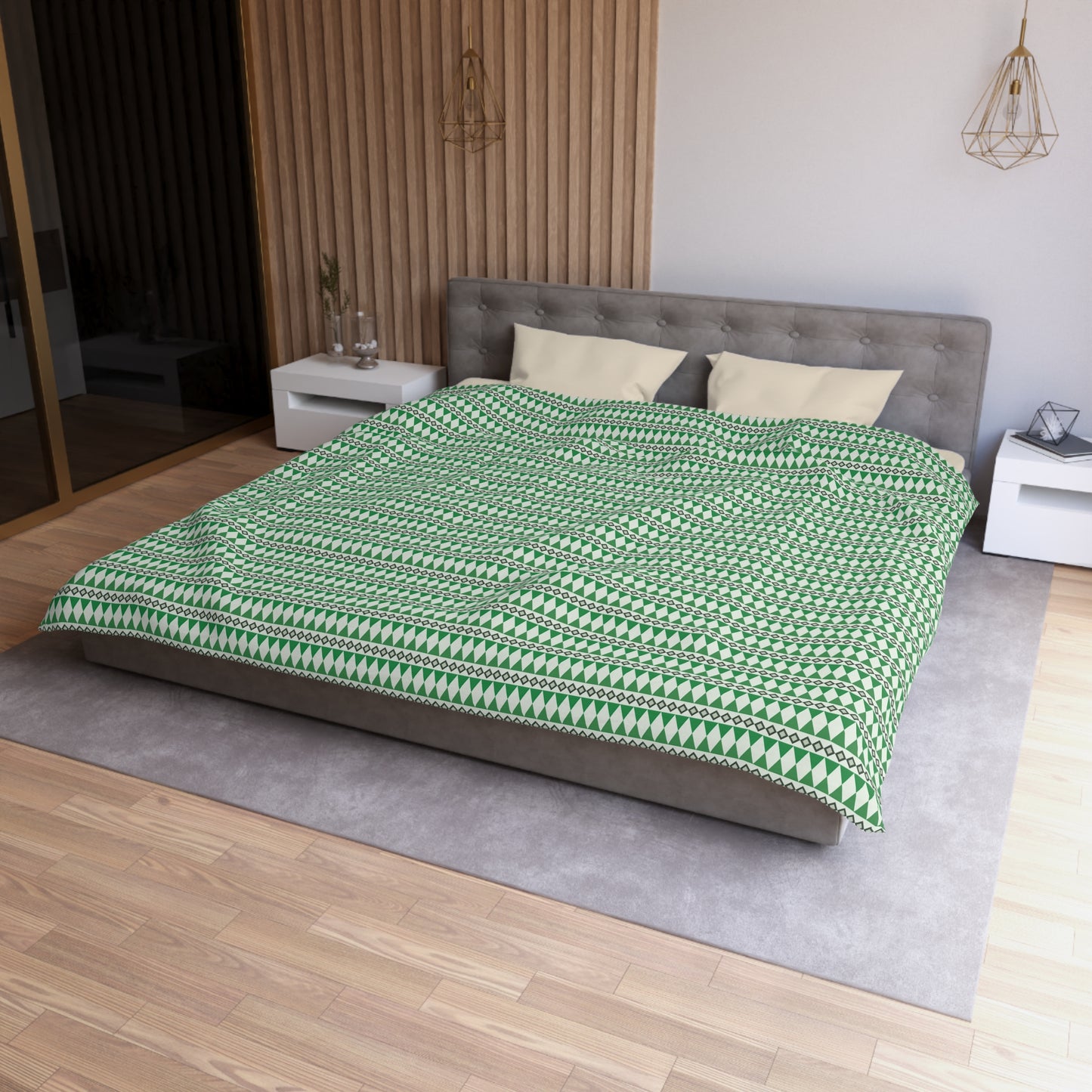 Moss Cairn Stripes Duvet Bedding Set