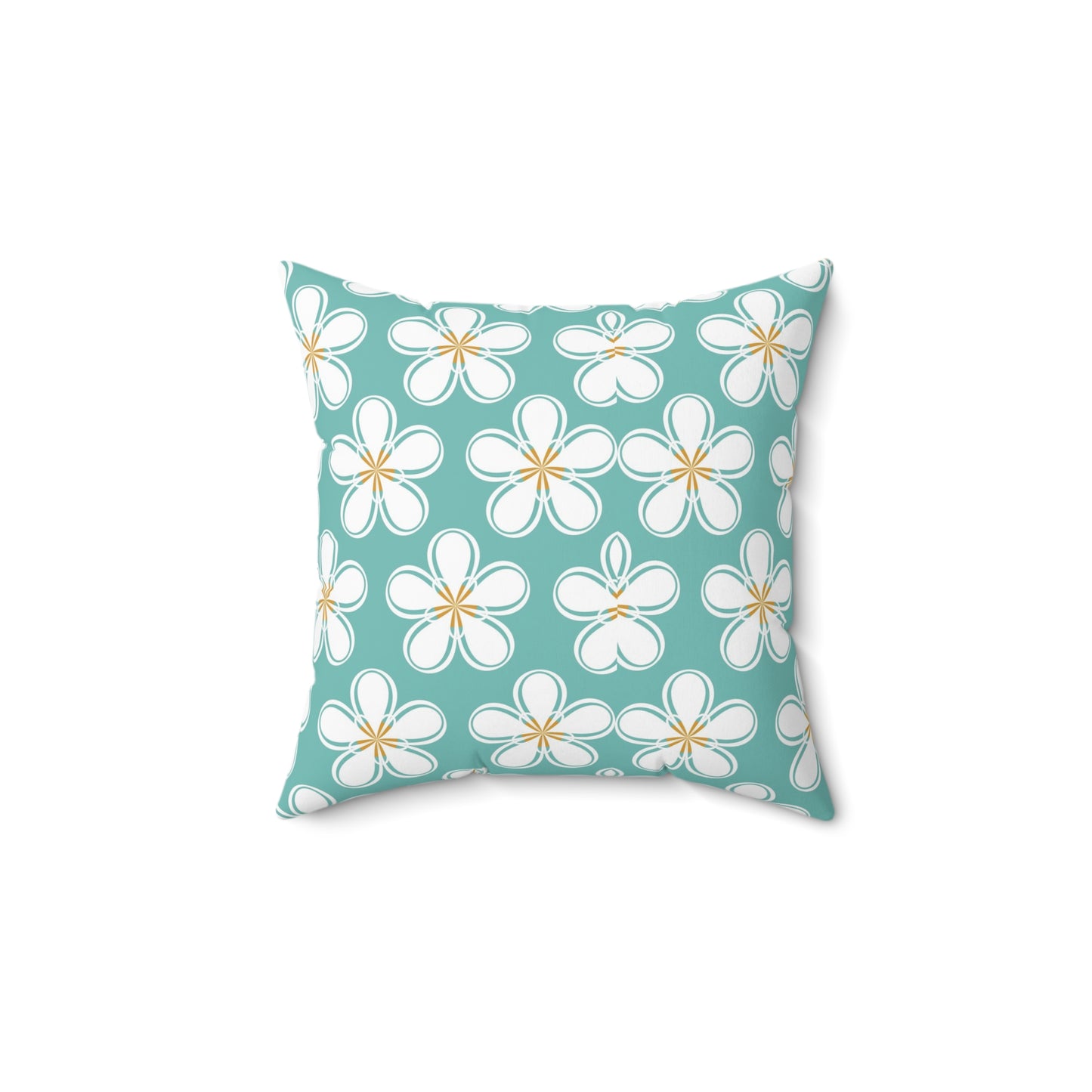 Tealberry Blooms Throw Pillow