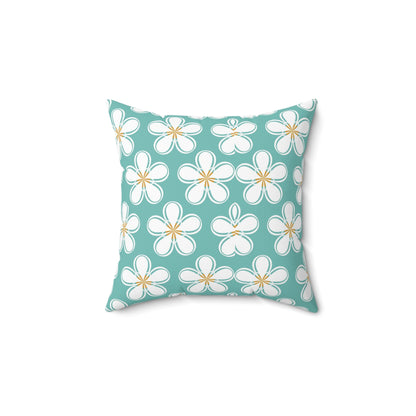 Tealberry Blooms Throw Pillow