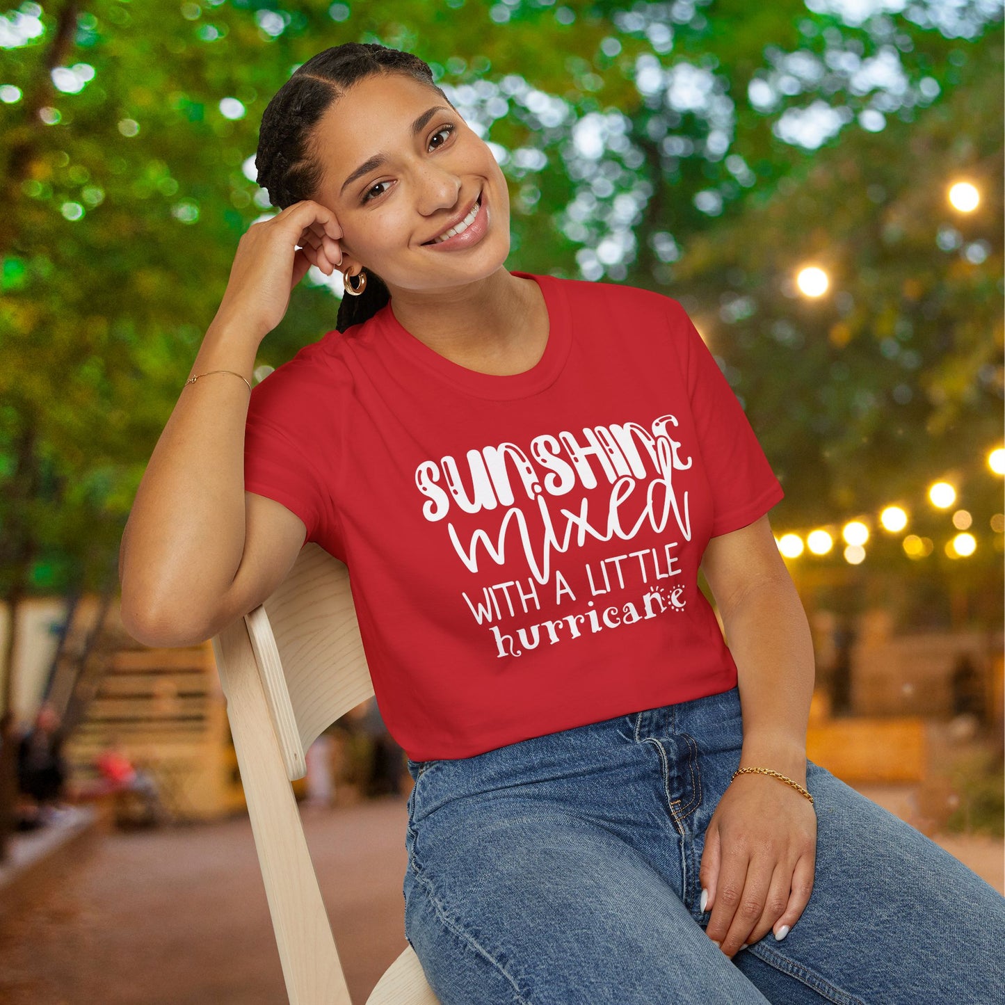 Sunshine Mixed With A Little Hurricane Adult T-shirt