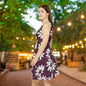 Purple Tide Petals Women's Skater Dress