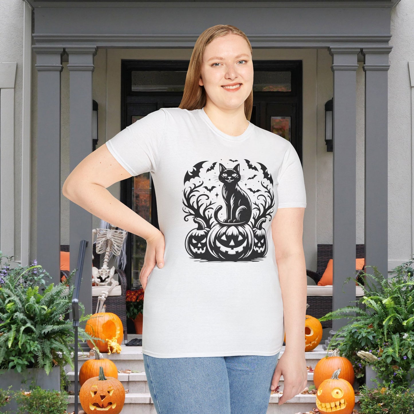 Whiskers at Witching Hour Adult T-shirt