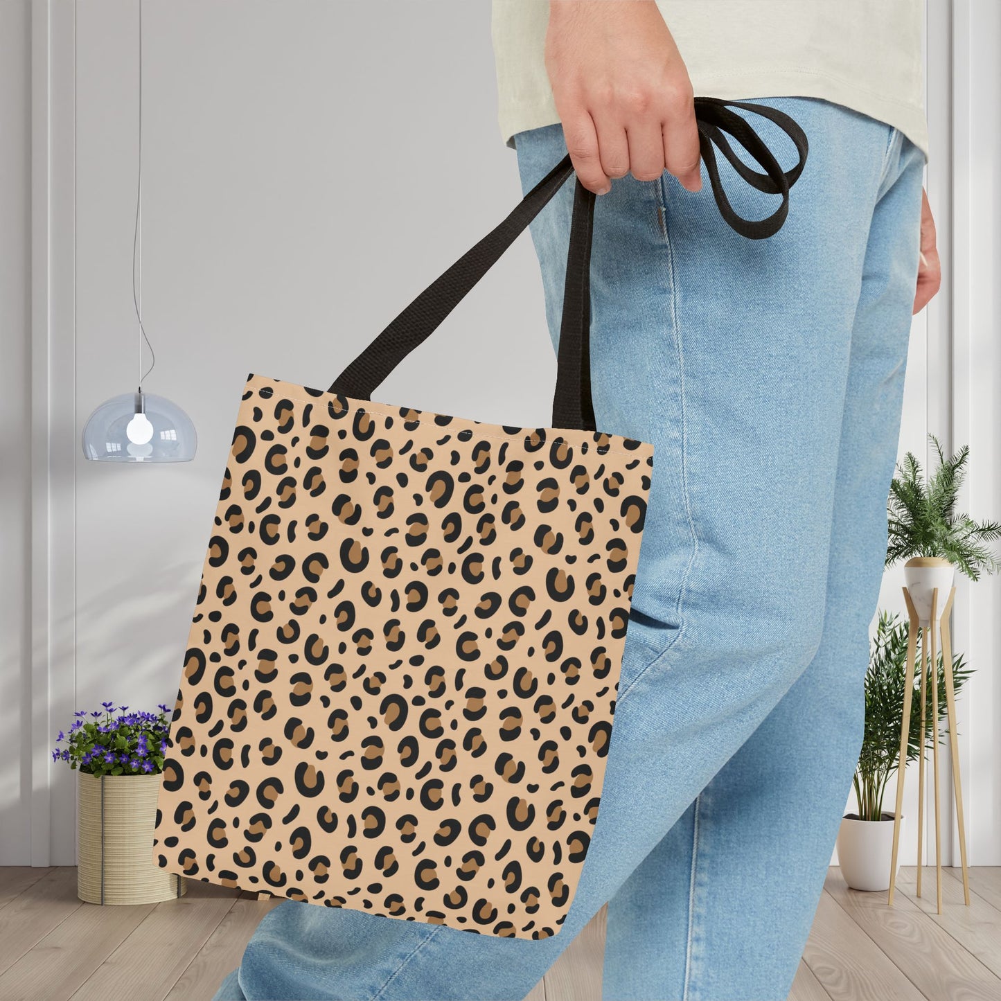 Cheetah Print Canvas Tote Bag