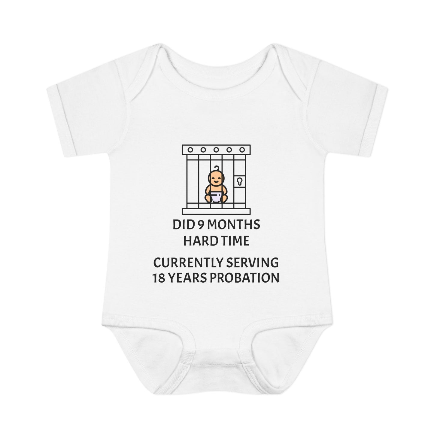 Did 9 Months Hard Time Currently Serving 18 Years Probation Infant Baby Rib Bodysuit