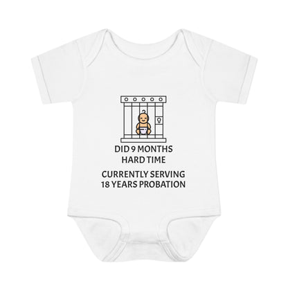 Did 9 Months Hard Time Currently Serving 18 Years Probation Infant Baby Rib Bodysuit