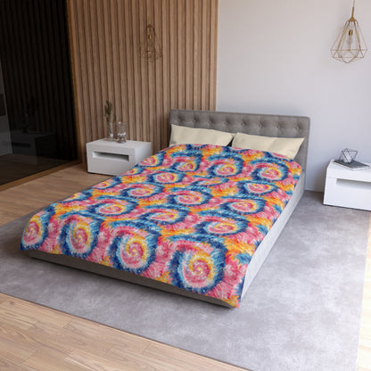 Retro Vortex Microfiber Duvet Cover