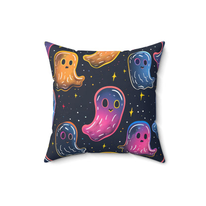 Neon Haunters Throw Pillow