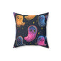 Neon Haunters Throw Pillow