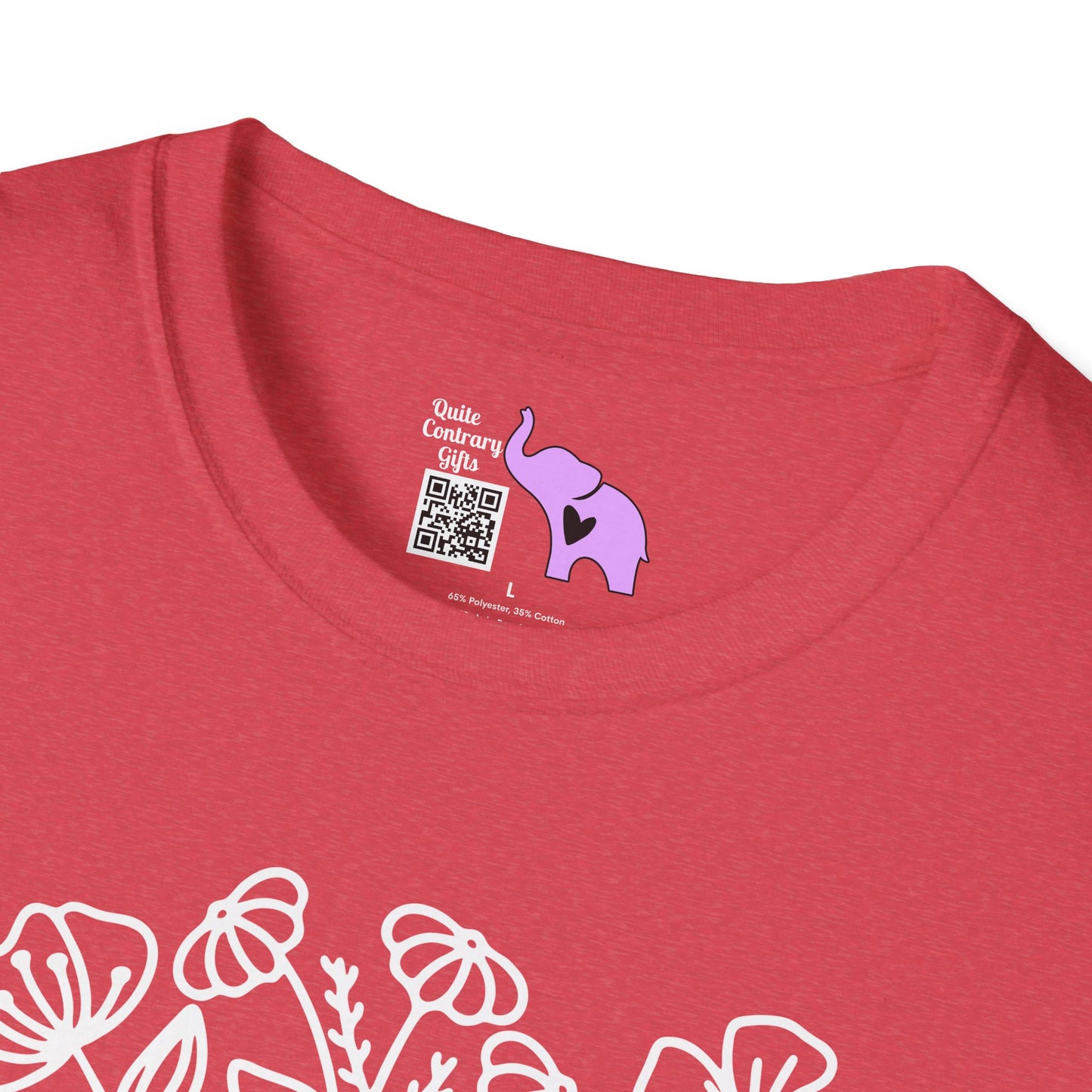 Just One More Chapter (Flowers and Open Book) Adult T-shirt