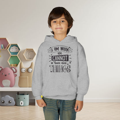 I Am Why We Cannot Have Nice Things Youth Heavy Blend Hoodie