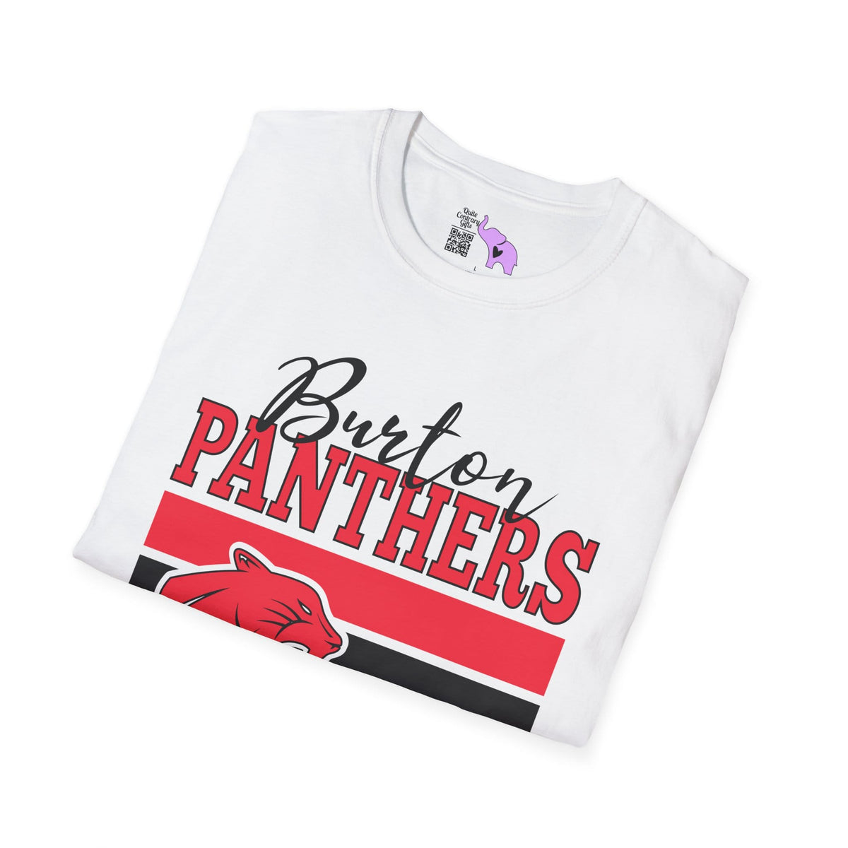 Burton Panthers w/Mascot & Stripes Adult T-shirt