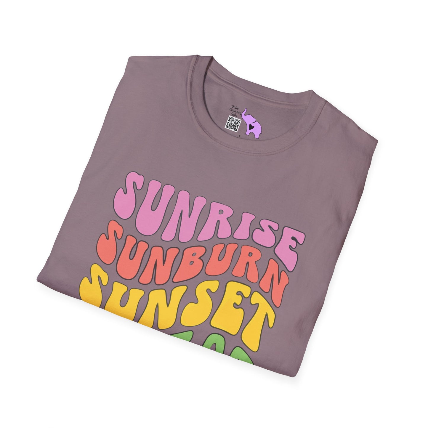 Sunrise Sunburn Sunset Repeat Adult T-shirt