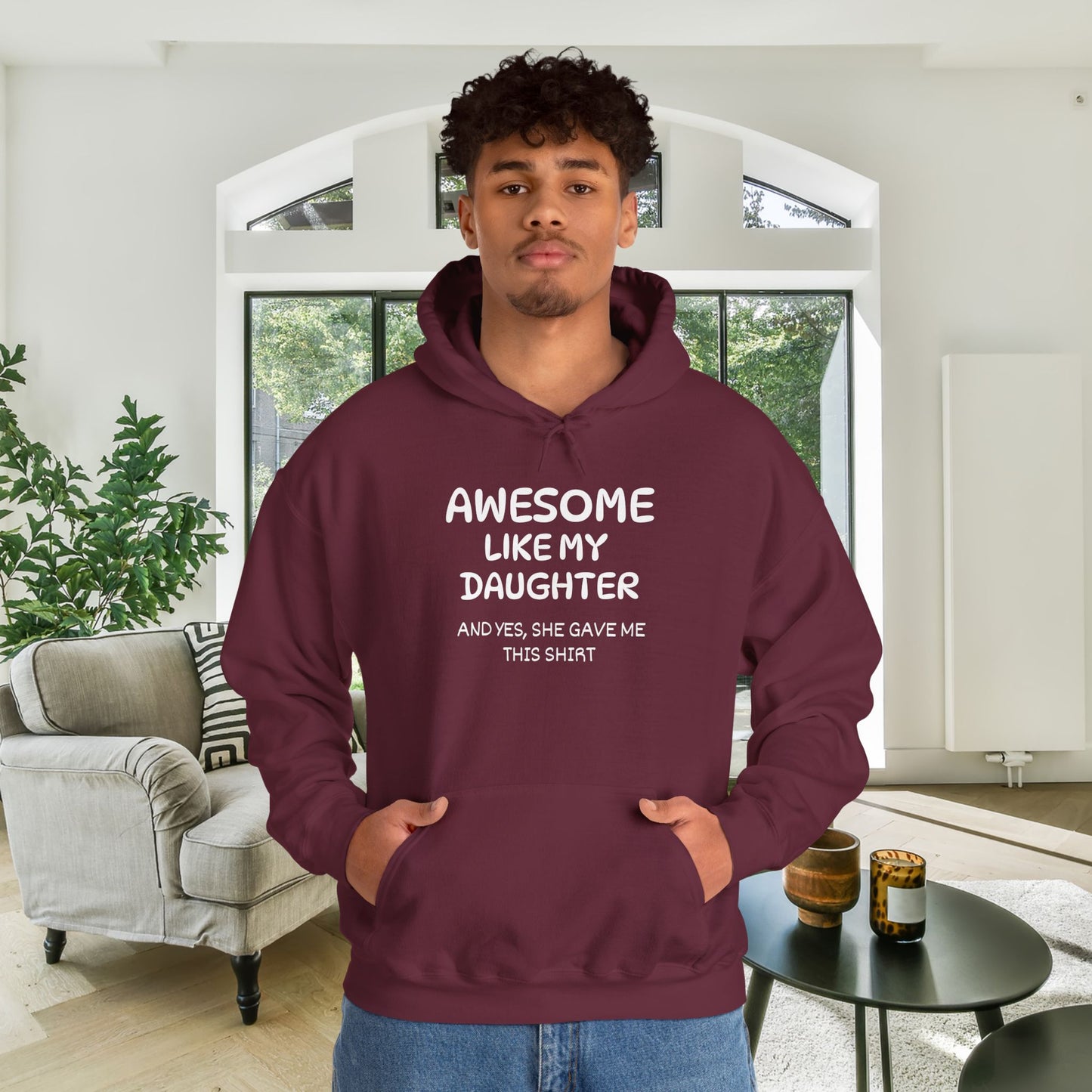 Awesome Like My Daughter Heavy Blend™ Hooded Sweatshirt