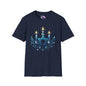 Star & Flame Hanukkah Adult T-shirt