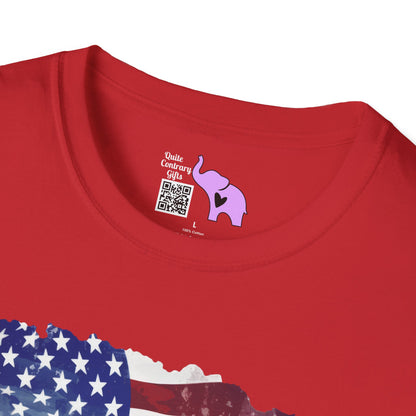 American Flag & Boots Adult T-shirt