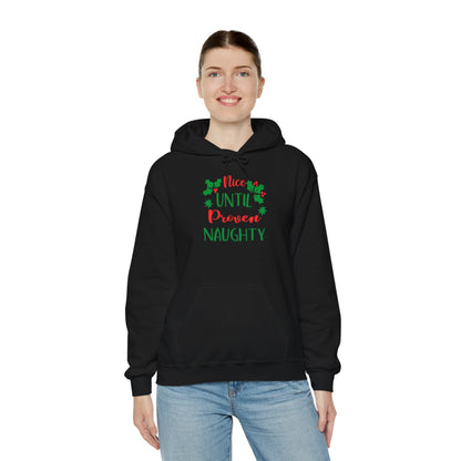 Nice Until Proven Naughty Adult Heavy Blend™ Hooded Sweatshirt