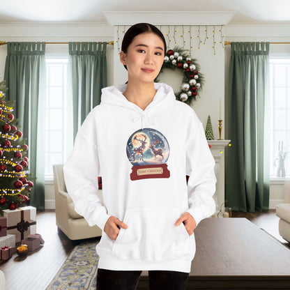 Reindeer Snow Globe Heavy Blend™ Hooded Sweatshirt