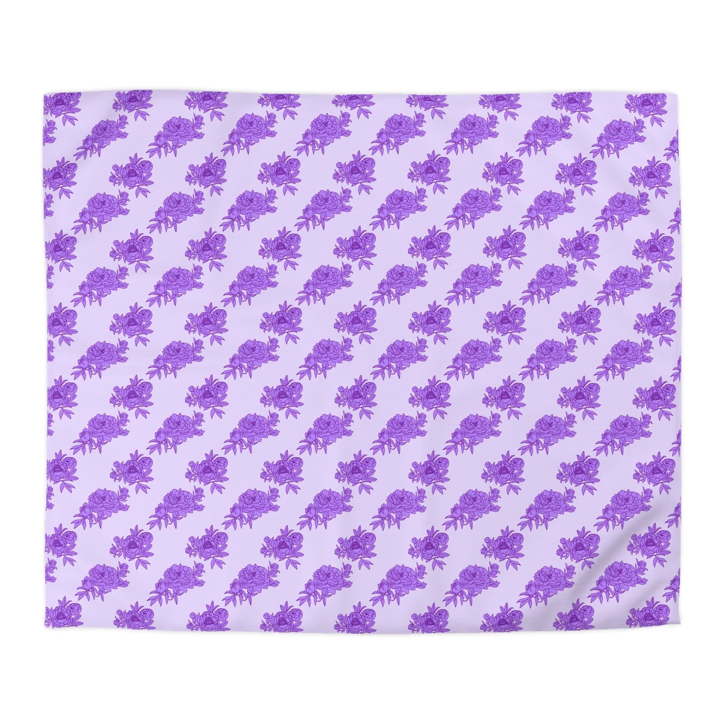 Royal Orchid Peonies Duvet Bedding Set