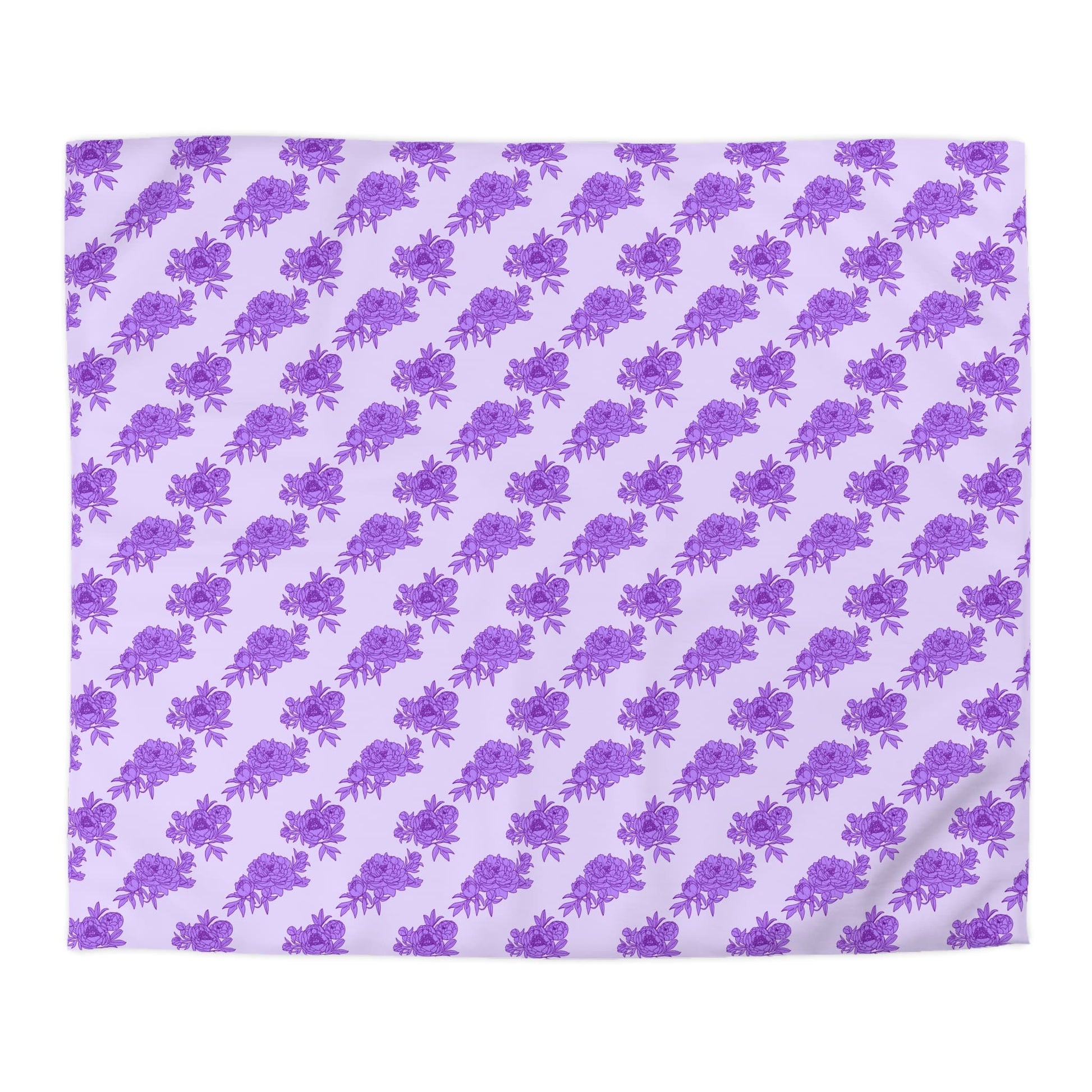 Royal Orchid Peonies Duvet Bedding Set