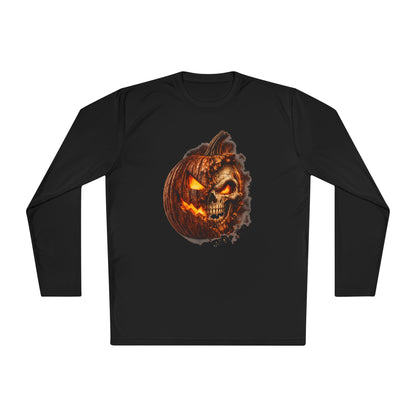 Crumbling Jack-O'-Lantern Skull  Adult Long Sleeve Tee