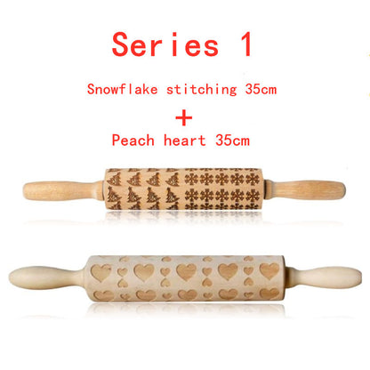 Decorative Embossed Rolling Pins for Baking