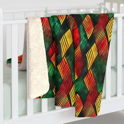 Joyful Vibes Sherpa Fleece Blanket