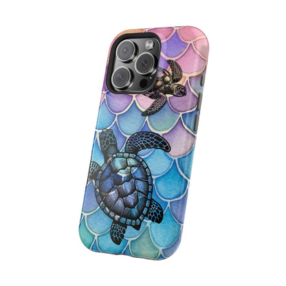 Sea Turtle Silhouette MagSafe® Compatible Tough Case for iPhone