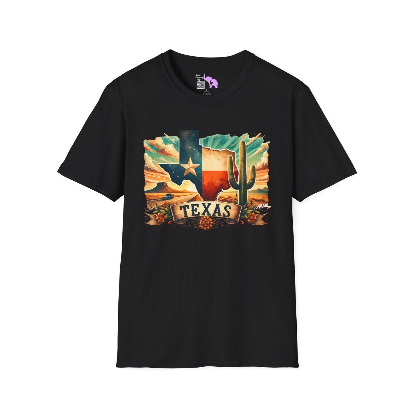 Texas Desert Roads 4 Adult T-shirt