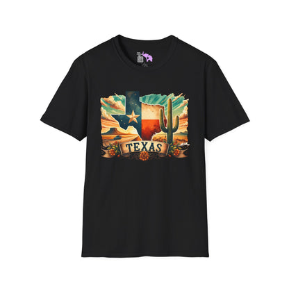 Texas Desert Roads 4 Adult T-shirt