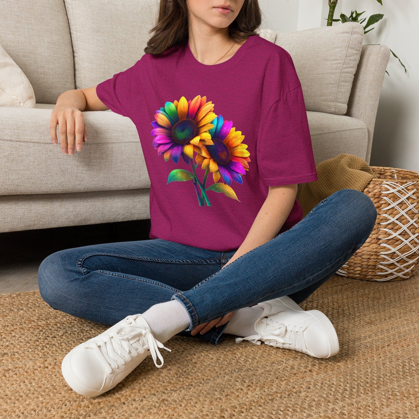 Colorburst Flowers Adult T-shirt