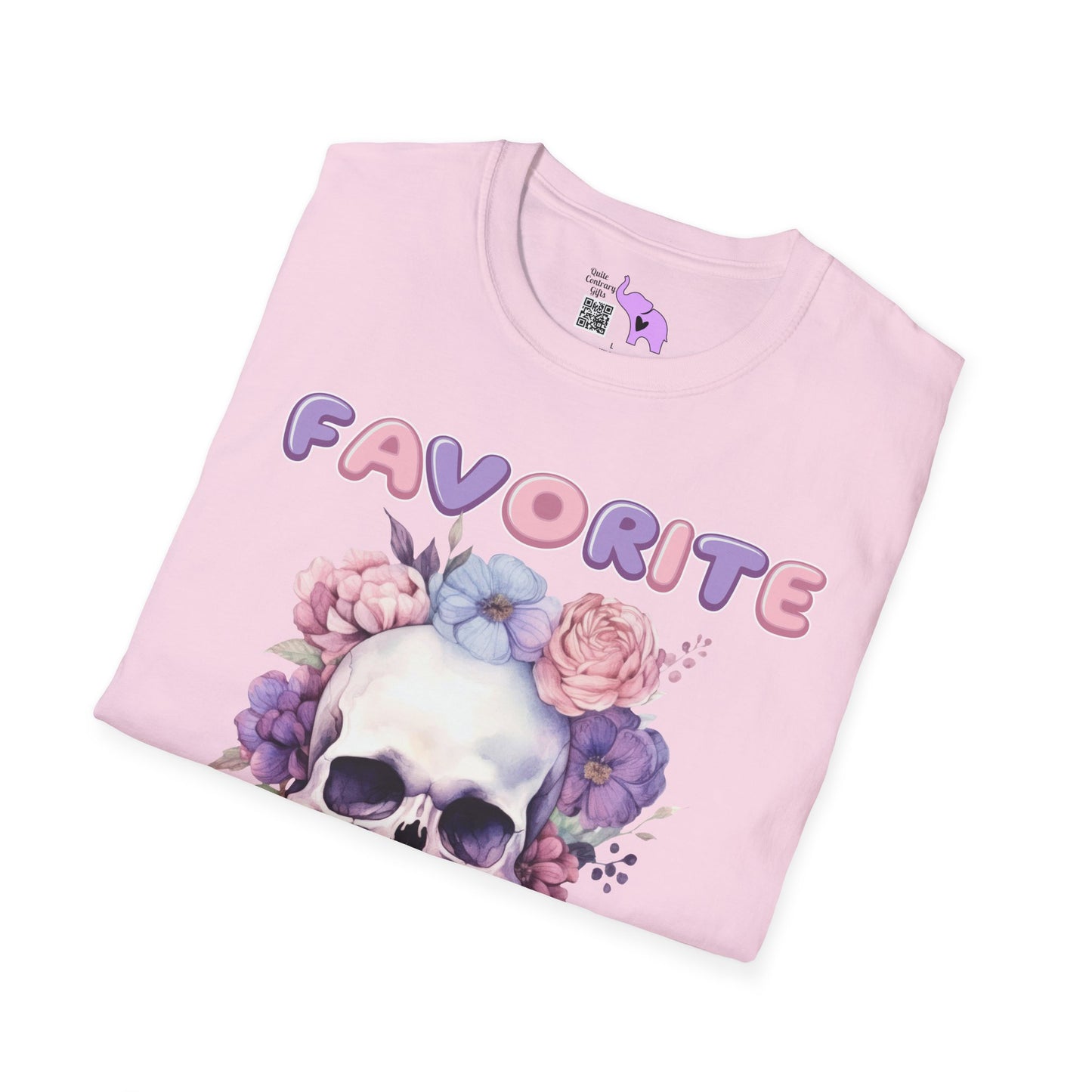 Favorite Auntie Skull Purple/Pink Adult T-shirt