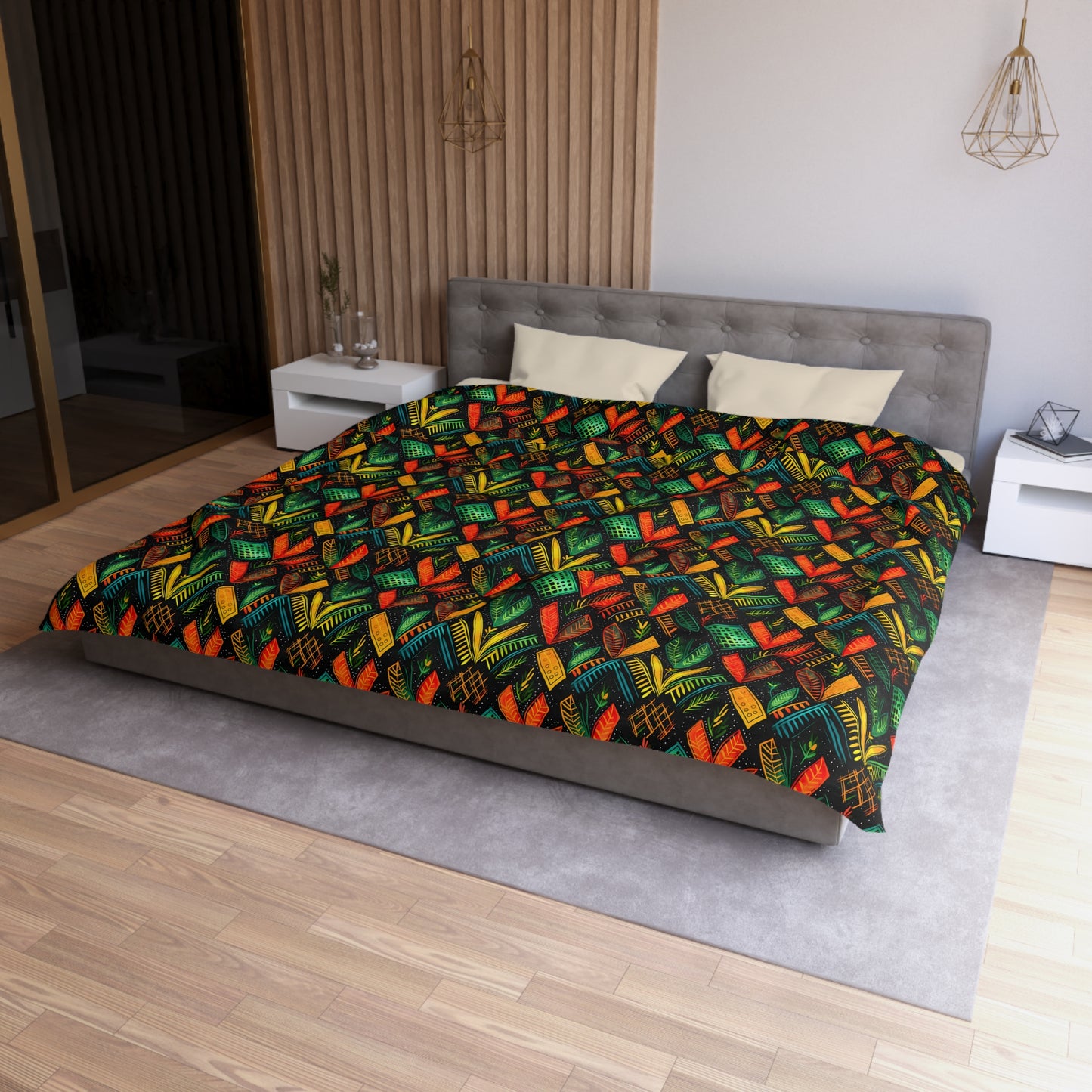Kujichagulia Waves Microfiber Duvet Cover