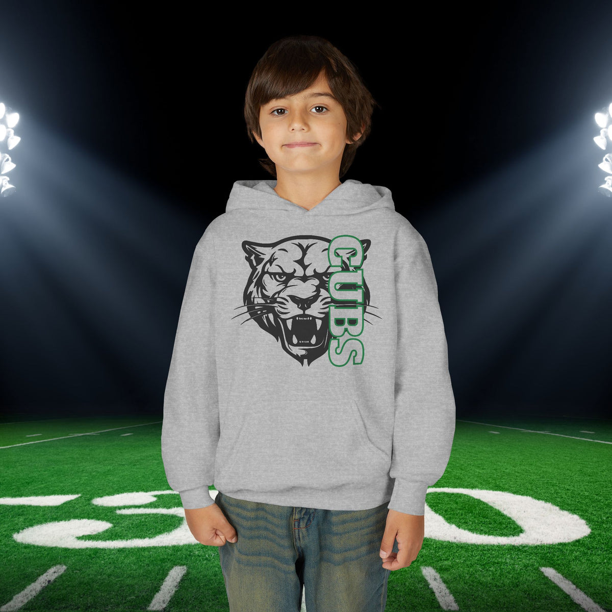 Brenham Cubs Mascot Youth Heavy Blend Hoodie