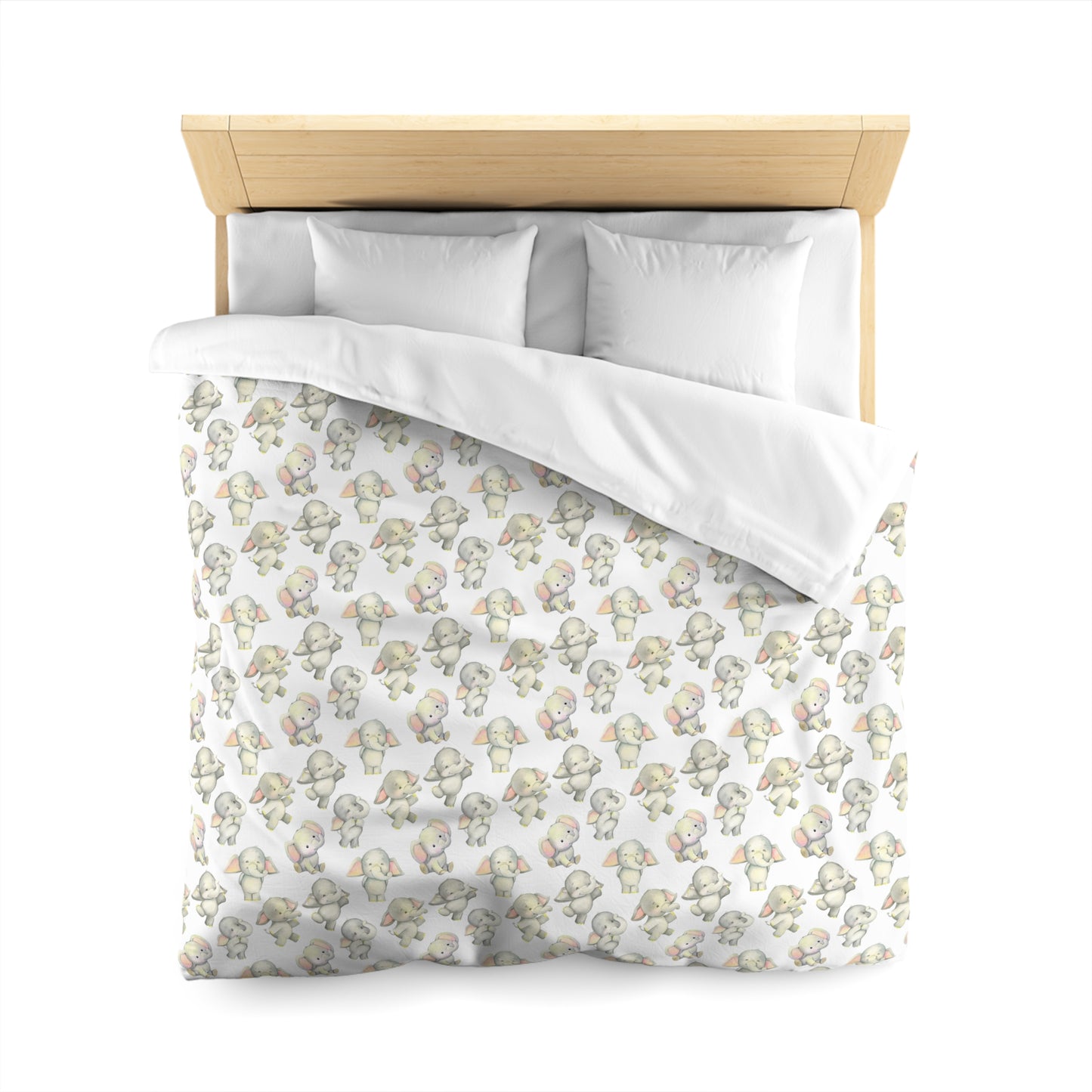 Dancing Elephants Microfiber Duvet Cover