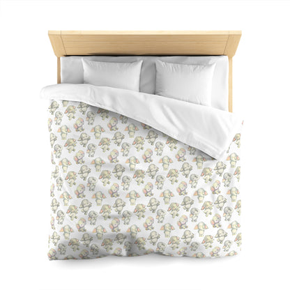 Dancing Elephants Microfiber Duvet Cover
