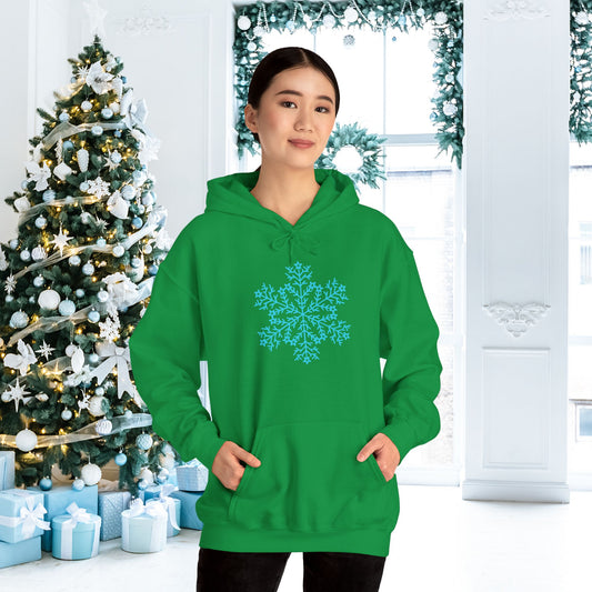 Large Snowflake Adult Heavy Blend™ Hooded Sweatshirt