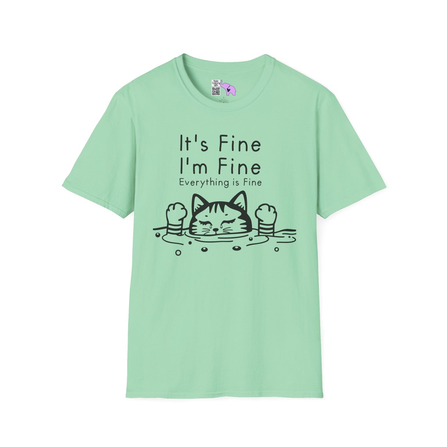 It's Fine I'm Fine Everything's Fine (Cat) Adult T-shirt
