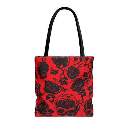 Crimson Masquerade Canvas Tote Bag