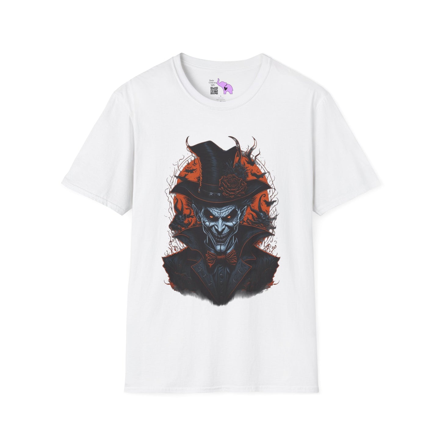 Creepy Demon in Top Hat Adult T-shirt