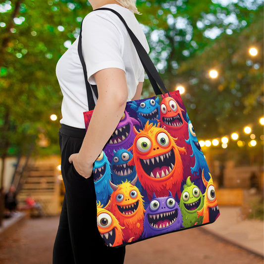 Happy Little Monsters Canvas Tote Bag