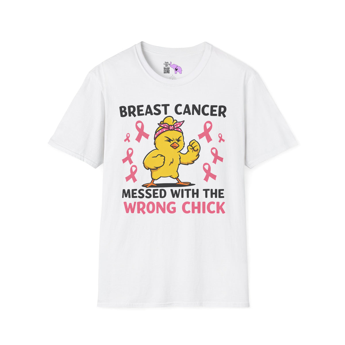 Breast Cancer Messed With The Wrong Chick Adult T-shirt