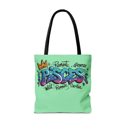 Pisces Street Art Canvas Tote Bag