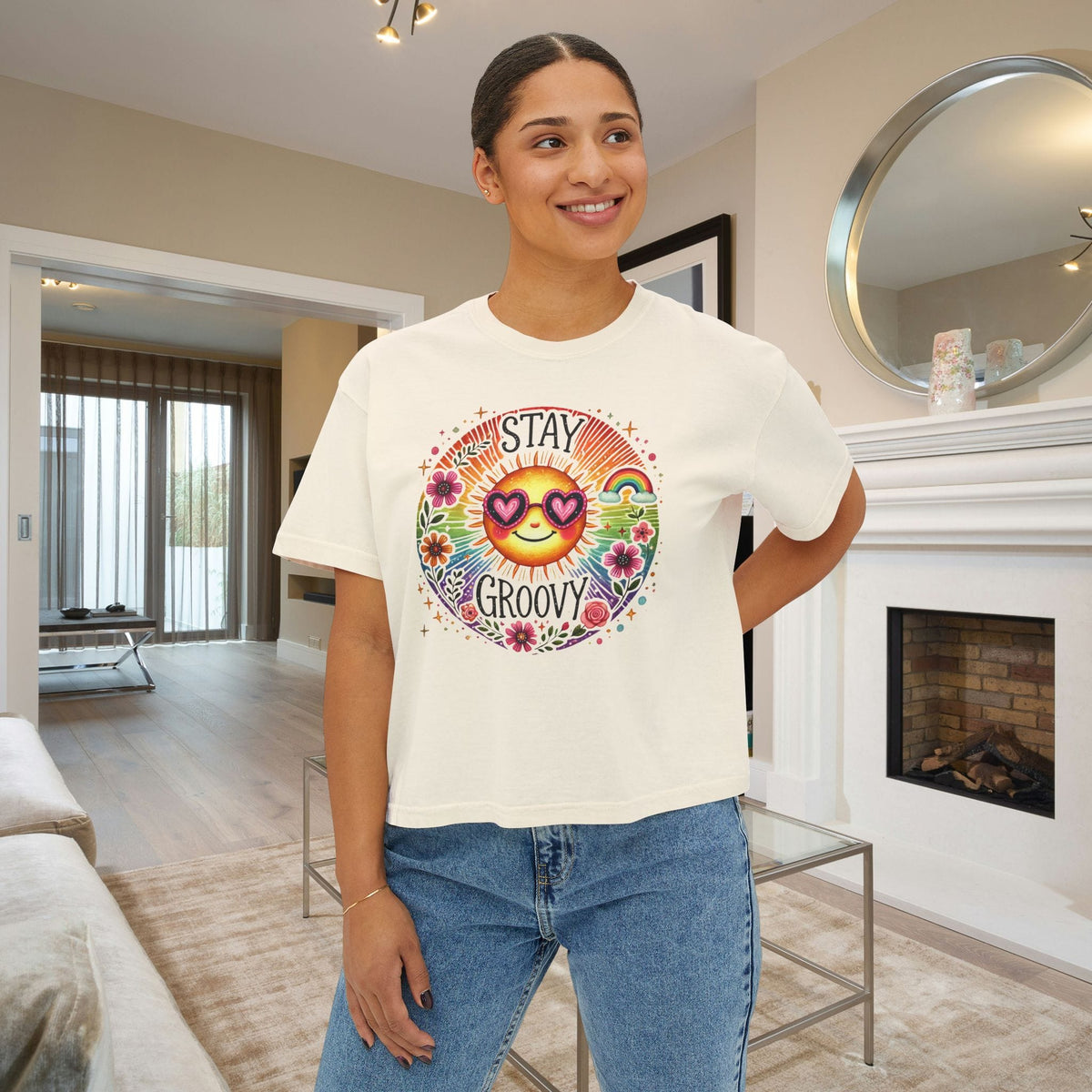 Stay Groovy Women's Boxy Tee
